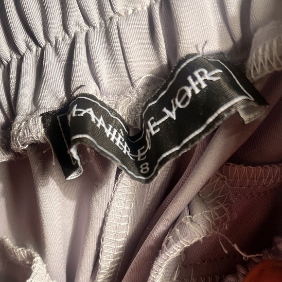 Manière de Voir Grey drawstring waist side pocket silky jogger style pants 8 - Picture 4 of 5